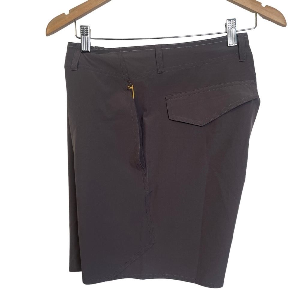 American Fishing Co Avid Hybrid Grey Flat Front Cargo Fishing Shorts Siz…